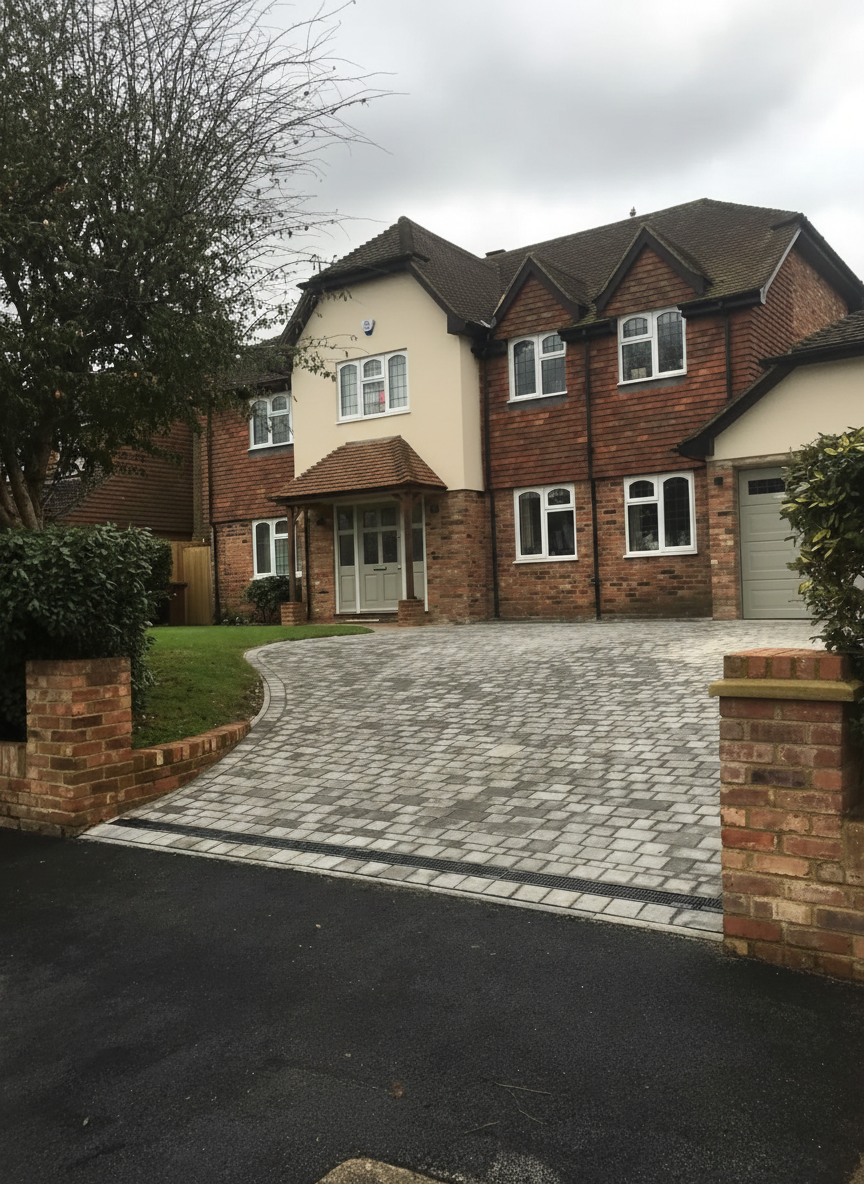 Residential brick house build